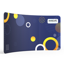 Load image into Gallery viewer, Evolve Curved Fabric Pop Up - 4m - Frame & Graphics Only