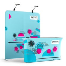 Load image into Gallery viewer, Evolve Straight Fabric Pop Up - 2m with Large Counter