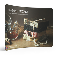 Load image into Gallery viewer, Evolve Curved Fabric Pop Up - 3m - Frame & Graphics Only - with The Soap People Branding