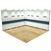 Load image into Gallery viewer, Twist2 Modular Display Stands - L Shape - 4m x 4m with End Caps