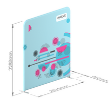 Load image into Gallery viewer, Evolve Straight Fabric Pop Up - 2m - Dimensions