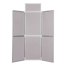 Load image into Gallery viewer, DisplayPro Aluminium - 6 Panel Portable Display Boards - Grey Fabric