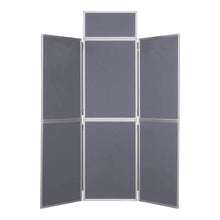 Load image into Gallery viewer, DisplayPro Aluminium - 6 Panel Portable Display Boards - Gunmetal Grey Fabric
