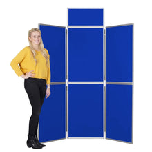 Load image into Gallery viewer, DisplayPro Aluminium - 6 Panel Portable Display Boards - Royal Blue Fabric