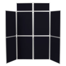 Load image into Gallery viewer, DisplayPro Aluminium - 8 Panel Freestanding Display - Black Fabric