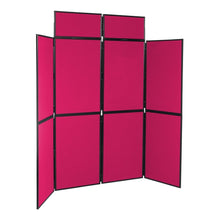 Load image into Gallery viewer, DisplayPro 8 Panel Display Board - Black Frame - Wine Red Fabric