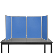 Load image into Gallery viewer, DisplayPro - Senior Plus Desktop Folding Display Board - Grey Frame - Blueberry Fabric