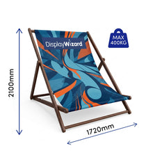 Load image into Gallery viewer, Custom Printed Giant Deckchair Height and Weight