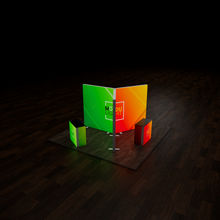 Load image into Gallery viewer, ModuLIGHT LED Backlit Exhibition - Island Stand (Three sided) - 5m x 5m