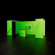Load image into Gallery viewer, ModuLIGHT LED Lightbox Exhibition Stand - Backwall with 2 Arches - 6m