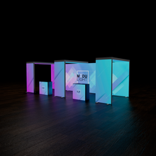 Load image into Gallery viewer, ModuLIGHT LED Backlit Exhibition Stand - Backwall with 3 Arches - 8m