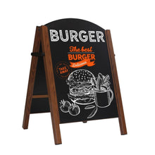 Load image into Gallery viewer, Deluxe Steel Leg Chalkboard A-Frame- Wood