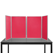 Load image into Gallery viewer, DisplayPro - Senior Plus Desktop Folding Display Board - Grey Frame - Red Fabric