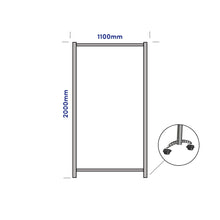 Load image into Gallery viewer, Floor Standing 1100 Width Castor Foot