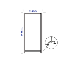 Load image into Gallery viewer, Floor Standing 850 Width Castor Foot