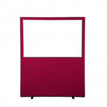 Load image into Gallery viewer, Glazed Office Screen -1200mm by 1500mm - Wine Red