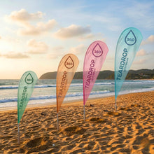 Load image into Gallery viewer, Jetstream 360 All sizes Teardrop Flags beach