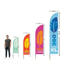 Load image into Gallery viewer, Jetstream 360 Feather Flags Height Comparison