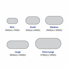 Load image into Gallery viewer, Jetstream Oval Pop Out Banner Size Guide