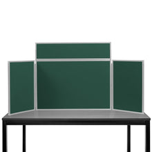 Load image into Gallery viewer, DisplayPro Junior Desktop Display Board - Grey Frame - Bottle Green Fabric