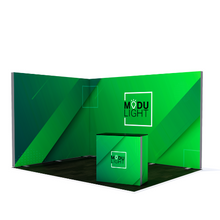 Load image into Gallery viewer, ModuLIGHT LED Backlit Exhibition - L-Shape - 4m x 3m