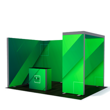 Load image into Gallery viewer, ModuLIGHT LED Lightbox Exhibition - L-Shape with Arch - 4m x 3m