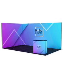 Load image into Gallery viewer, ModuLIGHT LED Lightbox Exhibition - L-Shape - 5m x 3m