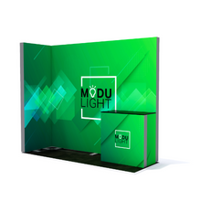 Load image into Gallery viewer, ModuLIGHT LED Lightbox Exhibition - L-Shape - 3m x 1m