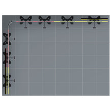 Load image into Gallery viewer, Twist2 Modular Display Stands - L Shape - 4m x 3m with End Caps - Top View