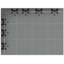 Load image into Gallery viewer, Twist2 Modular Display Stands - L Shape - 4m x 3m - Top View