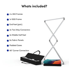 Load image into Gallery viewer, QwikFRAME - Seamless Fabric Modular Stand - 3x1 U-Shape