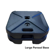 Load image into Gallery viewer, Two Large Parasol Bases Stacked up.