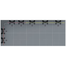 Load image into Gallery viewer, Twist2 Modular Display Stands - L Shape - 5m x 2m - Top View