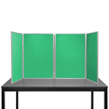 Load image into Gallery viewer, DisplayPro - Senior Plus Desktop Folding Display Board - Grey Frame - Green Fabric