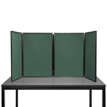 Load image into Gallery viewer, DisplayPro - Senior Plus Desktop Folding Display Board - Black Frame - Bottle Green Fabric