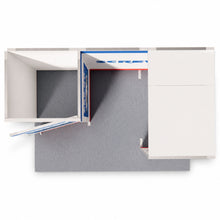 Load image into Gallery viewer, QwikFRAME - Modular Exhibition Display - 3x2 Backwall with Arch and Storage - Aerial View
