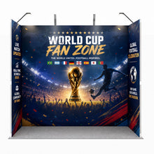 Load image into Gallery viewer, QwikFRAME 3x3 U Shape Fabric Pop Up Modular Exhibition Stand with Lights