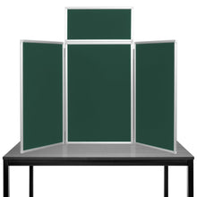 Load image into Gallery viewer, DisplayPro Aluminium - Senior Desktop Display Board - Bottle Green Fabric