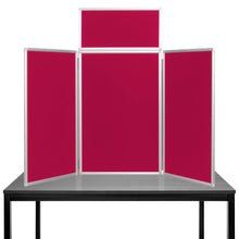Load image into Gallery viewer, DisplayPro Aluminium - Senior Desktop Display Board - Wine Red Fabric