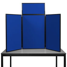 Load image into Gallery viewer, DisplayPro Senior Desktop Display Board - Black Frame - Navy Blue Fabric