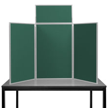 Load image into Gallery viewer, DisplayPro Senior Desktop Display Board - Grey Frame - Bottle Green Fabric