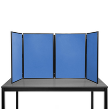 Load image into Gallery viewer, DisplayPro - Senior Plus Desktop Folding Display Board - Black Frame - Blueberry Fabric