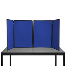 Load image into Gallery viewer, DisplayPro - Senior Plus Desktop Folding Display Board - Black Frame - Navy Blue Fabric
