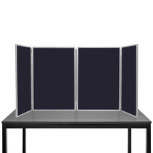 Load image into Gallery viewer, DisplayPro - Senior Plus Desktop Folding Display Board - Grey Frame - Black Fabric