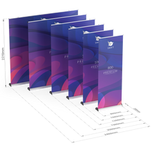 Load image into Gallery viewer, Swift Premium Roller Banner Stand Dimensions