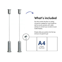 Load image into Gallery viewer, Triple Cable Display Kit Portrait Whats included