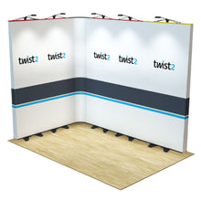 Load image into Gallery viewer, Twist2 Modular Display Stands - L Shape - 3m x 2m with End Caps