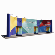 Load image into Gallery viewer, Linked Pop Up Stand - Kit 11 - U Shaped - 8m x 2m