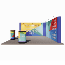 Load image into Gallery viewer, Linked Pop Up Stand - Kit 13 - L Shaped - 5m x 5m