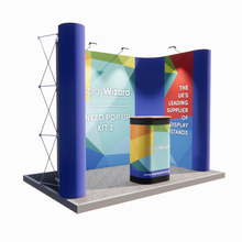 Load image into Gallery viewer, Linked Pop Up Stand - Kit 2 - U Shaped - 3m x 2m